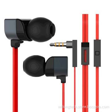 Colorful metallic cool earphone, noise-cancelling with volume control for mobile phone